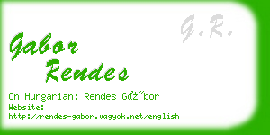 gabor rendes business card